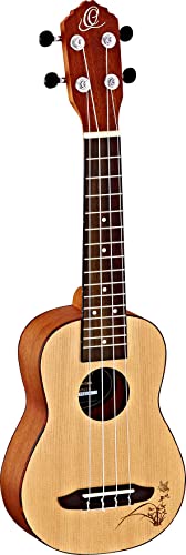 Ortega Guitars, 4-String Bonfire Series Soprano Ukulele, Right-Handed, Acoustic, (RU5-SO)