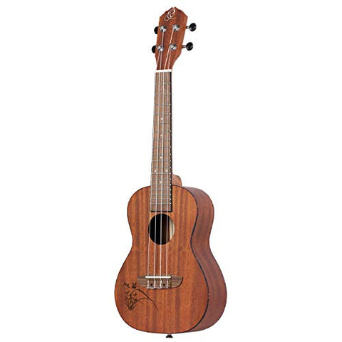 Ortega Guitars, 4-String Bonfire Series Left-Handed Concert Ukulele, Acoustic, (RU5MM-L)