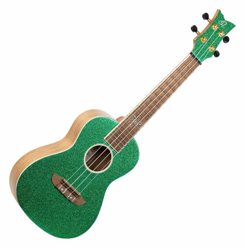 Ortega Guitars, 4-String Element Series Concert Ukulele w/Bag, Right-handed, Metallic Black, (RUEL-MGR)