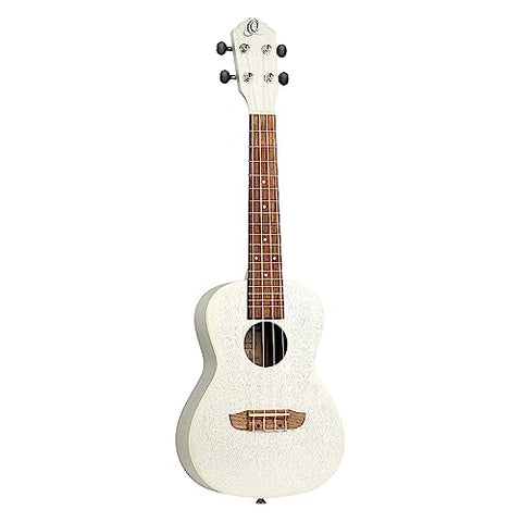 Ortega Guitars, 4-String Earth Series Concert Ukulele, Right, Silver, Acoustic (RUSILVER)