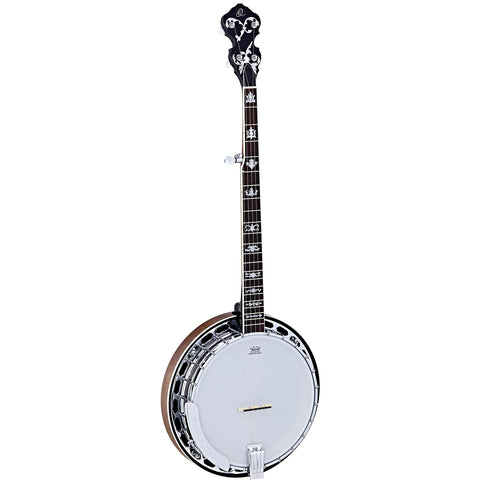 Ortega Guitars Facon Falcon Series 5-String Flamed Maple Resonator Banjo w/Bag, Right, Talla única (OBJ750-MA)