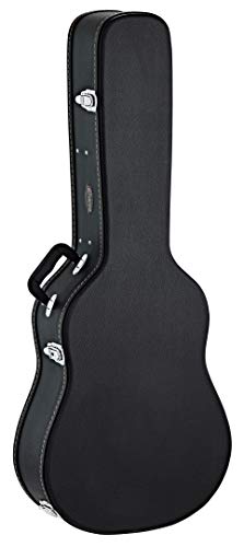 Ortega Guitars Full Size Classical Economy Hardshell Case-15 mm Velvet Padding-Black w/Chrome Hardware (OCCSTD)