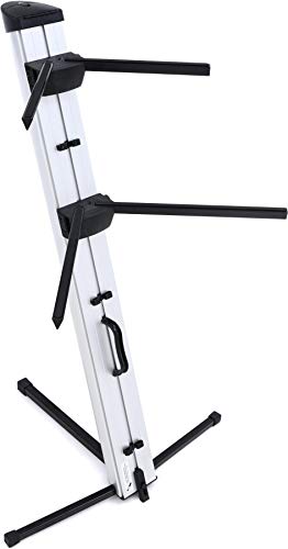 APEX Series Two-tier Portable Column Keyboard Stand (Silver)