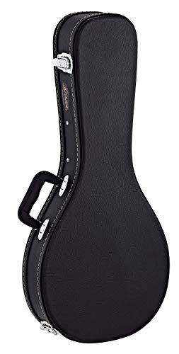 Ortega Guitars A- Style Mandolin Economy Hardshell Case-15 mm Velvet Padding-Black w/Chrome Hardware (OMCSTD-A)