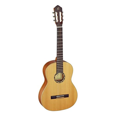 Ortega Guitars 6 String Family Series Pro Solid Top Nylon Classical Guitar w/Bag, Right (R131)