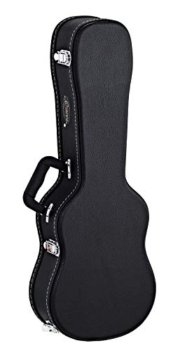 Ortega Guitars Tenor Ukulele Economy Hardshell Case-15 mm Velvet Padding-Black w/Chrome Hardware (OUCSTD-TE)