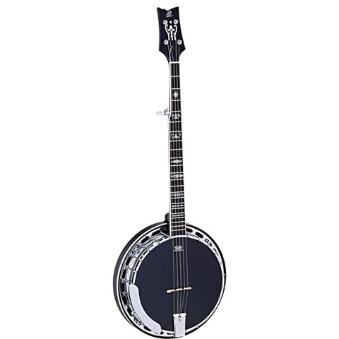 Ortega Guitars Raven Series 5-String Banjo w/Bag, Right (OBJ650-SBK)