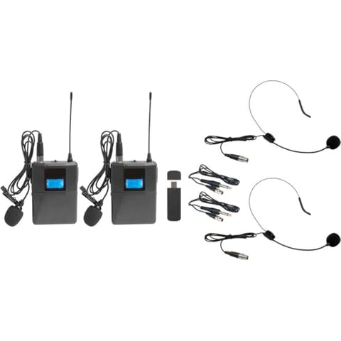 VocoPro VHF40052 Rechargeable VHF Wireless Mic Satellite Radio, Black