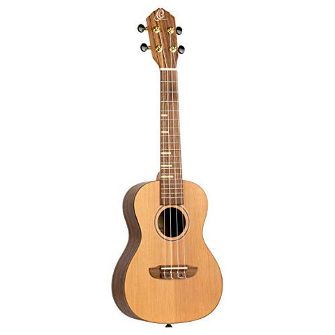 ORTEGA Timber Series Concert Ukulele - Solid Cedar Top / Walnut Back & Sides / Maple Fingerboard Inserts - Natural
