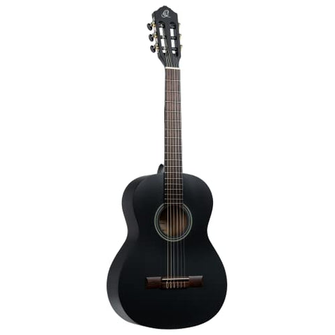 Ortega Guitars 6 String Student Series 3/4 Size Nylon Classical Guitar, Right-handed, Black, (RST5M-3/4BK)