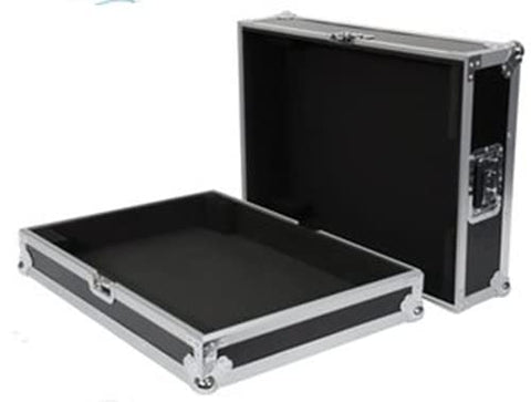 DEEJAY LED Fly Drive Case For Yamaha TF1 16 Channel Digital Mixer with Heavy Duty Chrome Plated Ball Corners Stacking Dimple On Bottom Side Black - TBHYAMTF1