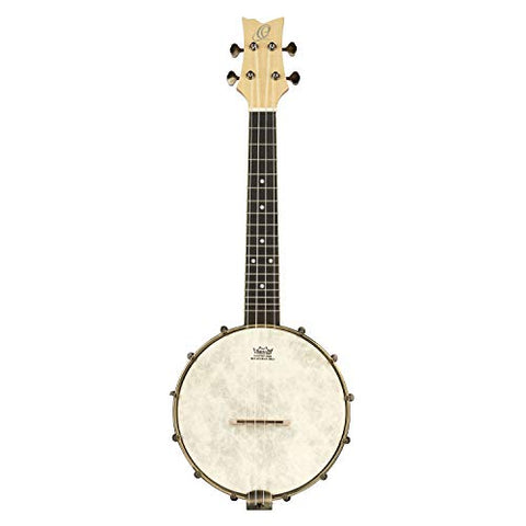 Ortega Guitars, 4-String Banjolele Series Acoustic-Electric Banjo-Ukulele w/Bag, Right (OUBJE90-MA)