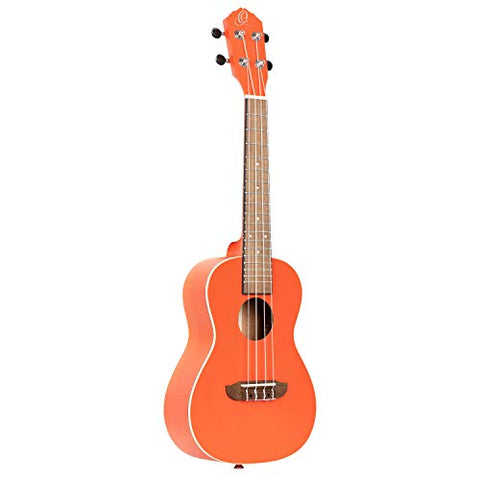 Ortega Guitars, 4-String Earth Series Concert Ukulele, Right, Hokkaido Orange, Acoustic (RUPUKI)
