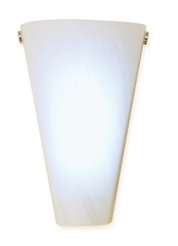 It's Exciting Lighting HC4000 Battery Powered White Frosted Glass LED Indoor/Outdoor Wall Sconce