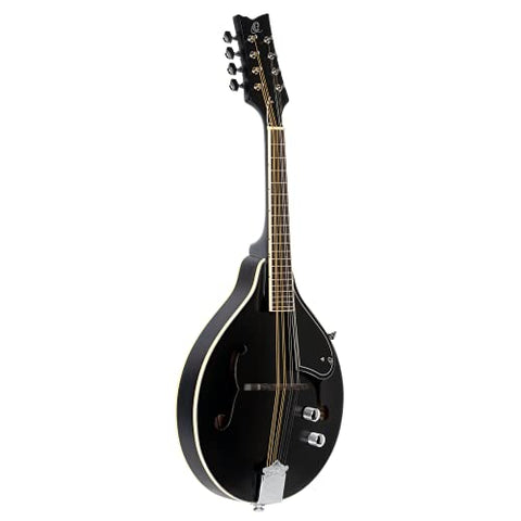Ortega Guitars, 8-String A-Style Series Acoustic-Electric Mandolin w/Bag, Right, Stain (RMAE40SBK)