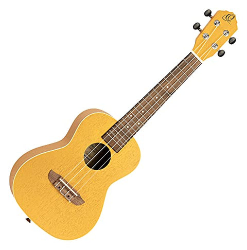 Ortega Guitars, 4-String Earth Series Concert Ukulele, Right, Gold, Acoustic (RUGOLD)