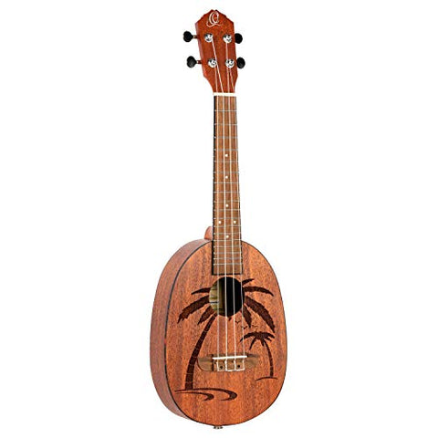 Ortega Guitars, 4-String Bonfire Series Pineapple Ukulele, Right-Handed, Acoustic, (RUPA5MM)