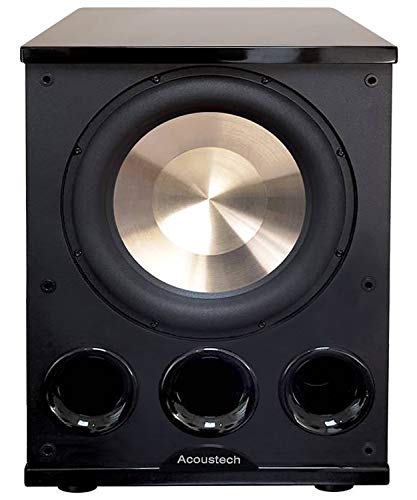 B I C Acoustech Elite Series PL-300 12 inch Powered Subwoofer-1400W with Tri-Tuned Ports and BASS Boost Feature for Room Shaking Bass Down to 15Hz