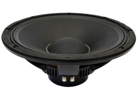 15 in diameter mid-low frequency transducer ideal to meet requirements for low bass applications where a significant extension in mid frequency is needed