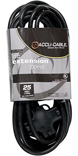 25 FOOT BLK 12/3 GAUGE EDISON 3F