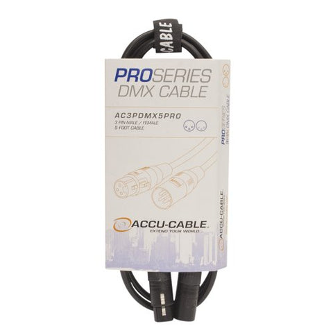 5 FOOT 3 PIN PRO DMX CABLE