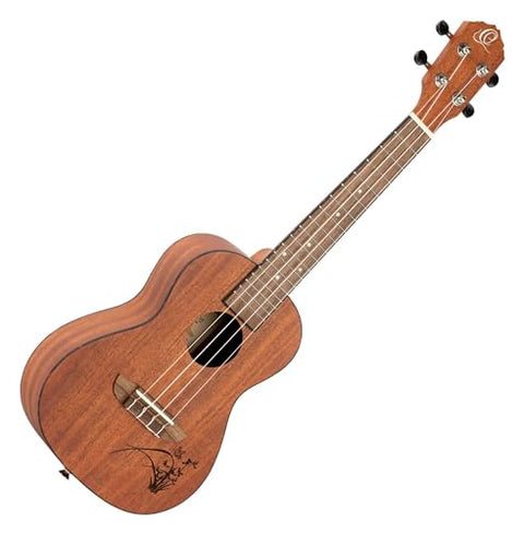 Ortega Guitars, 4-String Bonfire Series Concert Ukulele, Right-Handed, Acoustic, (RU5MM)