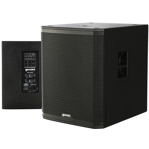 Gemini Powered PA Subwoofer with Bluetooth – 2400W 18 Inch Active Professional Subwoofer, Class-D Bass Speaker for DJs, Live Sound, Stage & Event