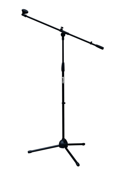 Gemini Adjustable Boom Microphone Stand - Heavy Duty Metal Tripod with Non-Slip Feet, Collapsible for Studio, Live Performance, Podcasting - Universal Mic Clip Included (MBST-01)