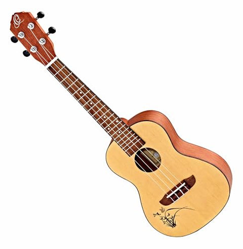 Ortega Guitars Bonfire Series Left-Handed Concert Ukulele, Acoustic, (RU5L)