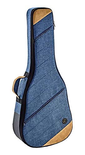 Ortega Guitars Acoustic Dreadnought Guitar Case-22 mm Soft Padding w/Hardened Frame, Ocean Blue, (OSOCADN-OC)