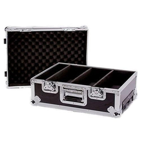 DEEJAY LED Durable Fly Drive DJ Coffin Case For Two Pioneer CDJ2000 Plus One 12-Inches Mixer or Similarly Sized Equipment Complete with Removable Top Cover and Front Doors for CD Access TBHCDJ2K12WLT