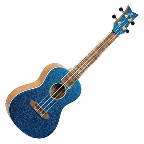 Ortega Guitars, 4-String Element Series Concert Ukulele w/Bag, Right-handed, Metallic Blue, (RUEL-MBL)