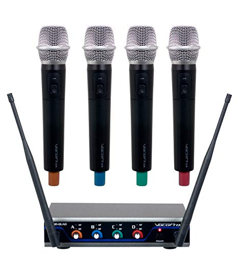Digital-QUAD-H4 - Four Channel Wireless Handheld Microphone System  inchesMic-on-Chip inches Technology