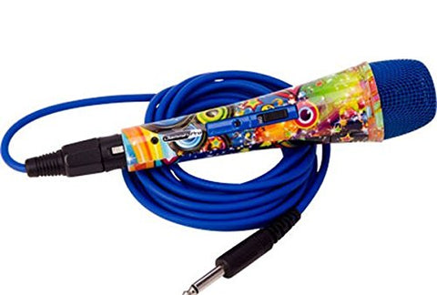 COLOUR SPEAKER Style Unidirectional Dynamic Microphone w/XLR Jack Cable & Karaoke Software