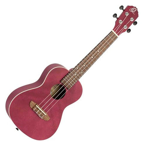 Ortega Guitars, 4-String Earth Series Concert Ukulele, Right, Ruby Raspberry, Acoustic (RURUBY)