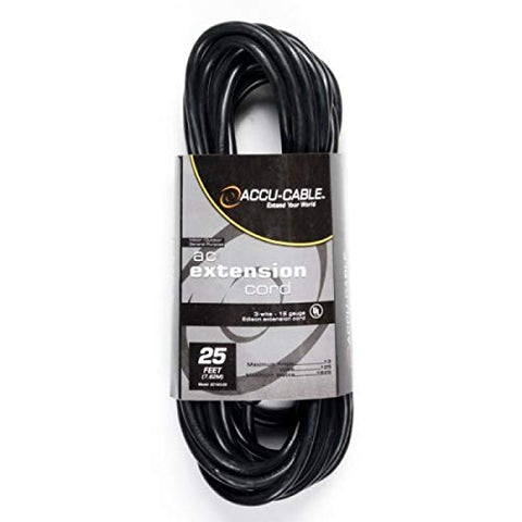 25 FOOT BLK 16/3 GAUGE EDISON EXT