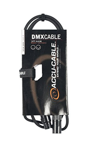 3 FOOT 3 PIN XLR DMX CABLE.