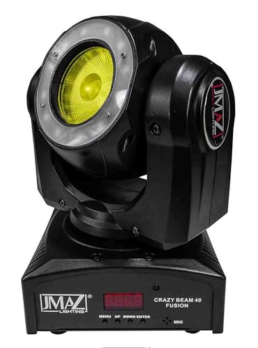 JMAZ Crazy Beam 40 Fusion LED Moving Head Beam Light 40-Watt Quad RGBW with LED Ring DMX512 For Stage Light Disco DJ Wedding Party Show Live Concert Lighting