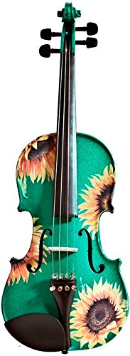 Creative Concept Instruments SSG5044 Rozanna's Sunflower DeLight 4/4 Violin Outfit, Green