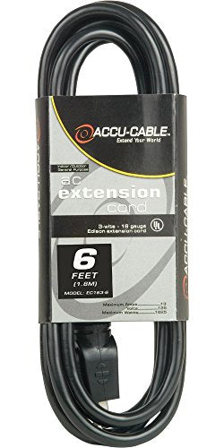 10 FOOT BLK 16/3 GAUGE EDISON EXTEN