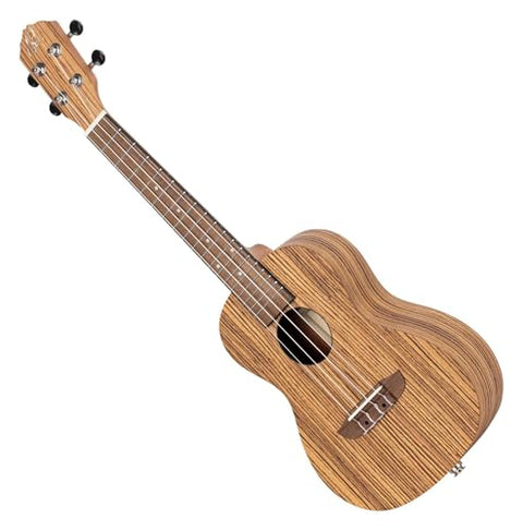 Ortega Guitars, 4-String Timber Series Left-Handed Concert Acoustic-Electric Ukulele w/Bag, (RFU11ZE-L)