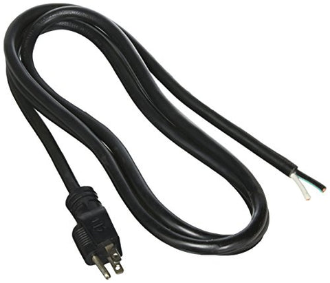 8 FOOT BLK 12/3 GAUGE EDISON PLUG T
