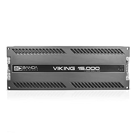 1-Channel Vehicle Audio Bass Amplifier - High-Powered Mono Bass Amplifier w/Subsonic Filter and Low Pass Filter Stable at 1 ohm, LED Indicators, Sound Specialization - Banda VIKING15000