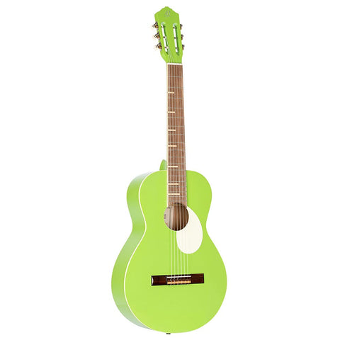 Ortega Guitars 6 Gaucho Series Nylon String Parlor Guitar w/Bag, Right, Orange (RGA-ORG)