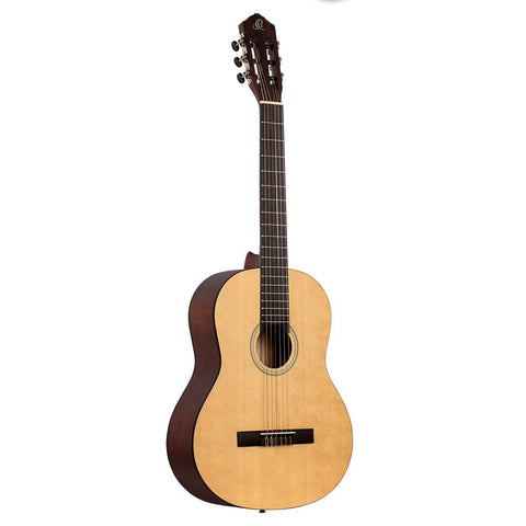 Ortega Guitars 6 String Student Series 3/4 Size Nylon Classical Guitar, Right-handed, Black, (RST5M-3/4BK)