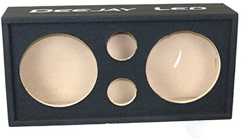 10-in Empty Twin Speaker Enclosure BLACK for two 10-in Woofers