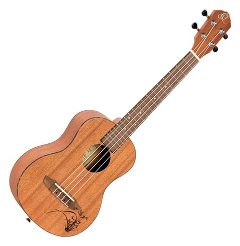 Ortega Guitars, 4-String Bonfire Series Tenor Ukulele, Right-Handed, Acoustic, (RU5MM-TE)