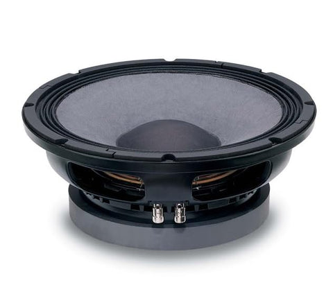 12-in High Power Woofer ideally suited for very high loading cabinets such as bandpass horn loaded or compact reflex configurations.