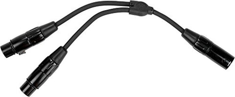 6-in Y Cable  XLR(Male)-Dual XLR(Female)