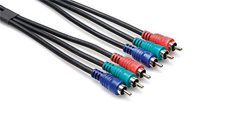 HOSA Component Video Cable Three 75 Ohm Coax. Cable with Three RCA Plugs, 3M (9.9ft.)